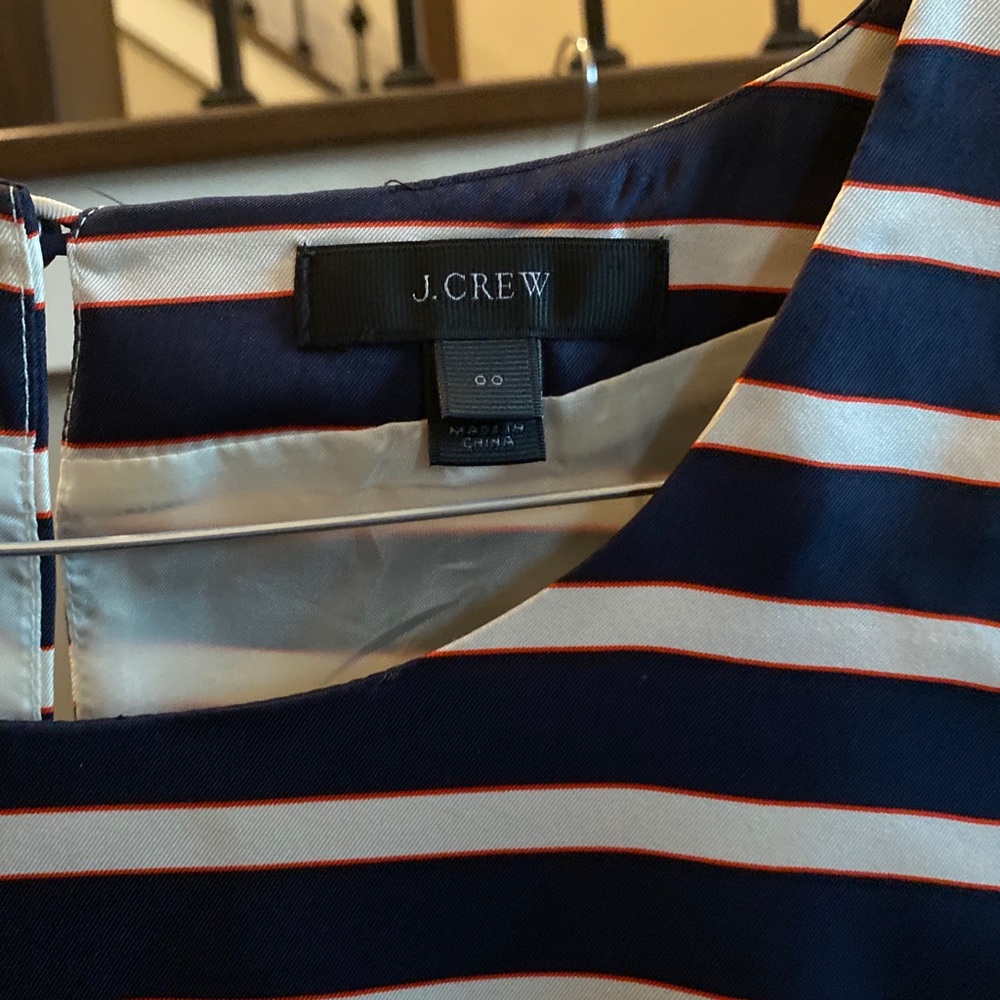 Jcrew silk striped shirt dress